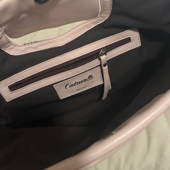 NWT Pink Genuine Leather Maxi Clutch by L’Intervalle - Picture 3 of 5